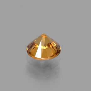 Circón Marrón-oro natural de 1.30 ct, Corte Redondo, VVS