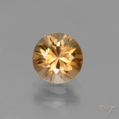 1.71ct Natural Marrón-oro Circón, Redondo, VVS-VS