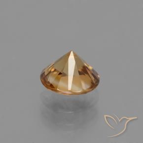 Circón Marrón-oro natural de 1.71 ct, Redondo, VVS-VS
