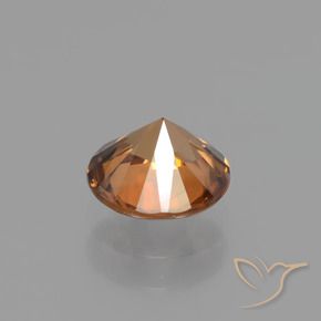 Circón Naranja medio natural de 1.50 ct, Redondo, VVS-VS