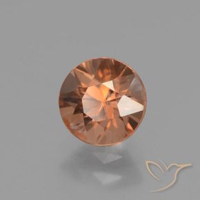 Circón Naranja medio natural de 1.60 ct, Redondo, VVS-VS