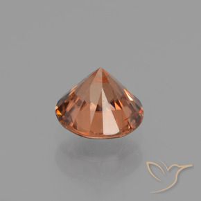 Circón Naranja medio natural de 1.60 ct, Redondo, VVS-VS