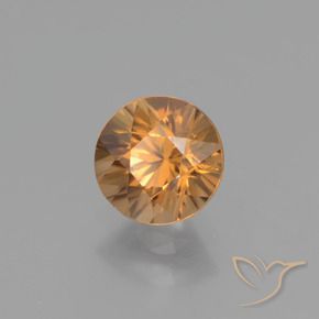 Circón Naranja óxido natural de 1.31 ct, Redondo, VVS-VS