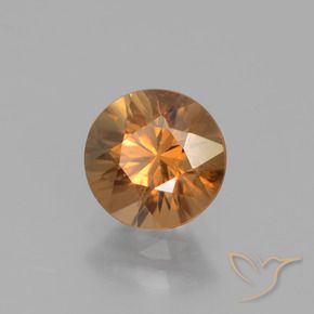 Circón Naranja medio natural de 1.68 ct, Redondo, VS