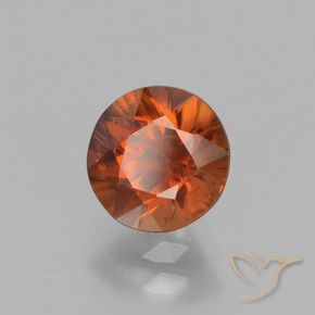 Circón Naranja oscuro natural de 1.71 ct, Redondo, VS