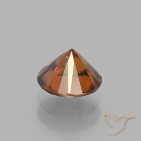 Circón Naranja oscuro natural de 1.71 ct, Redondo, VS