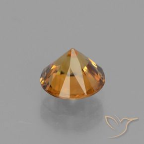 Circón Naranja medio natural de 1.59 ct, Redondo, VVS