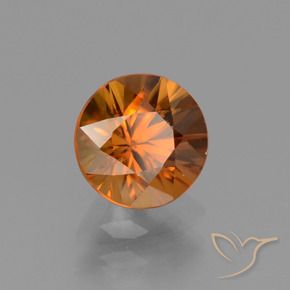 Circón Naranja amarillento natural de 1.46 ct, Redondo, VVS