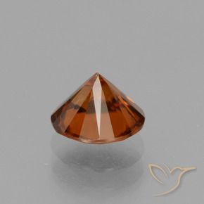 Circón Naranja rojizo natural de 1.49 ct, Redondo, VS