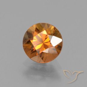 Circón Naranja oscuro natural de 1.63 ct, Redondo, VS