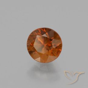 Circón Ámbar naranja natural de 1.69 ct, Redondo, VS