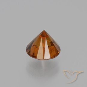 Circón Ámbar naranja natural de 1.69 ct, Redondo, VS