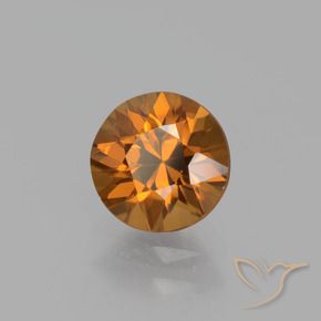 Circón Naranja oscuro natural de 1.63 ct, Redondo, VS