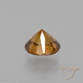 Circón Naranja oscuro natural de 1.63 ct, Redondo, VS