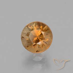 Circón Naranja medio natural de 1.67 ct, Redondo, VS