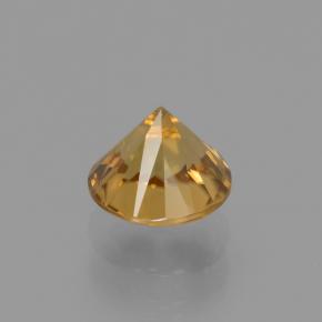 Circón dorado natural de 1,88 ct, corte redondo, VS