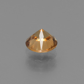 Circón oro natural de 1,26 ct, corte redondo, VVS