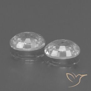 Gemas de Circón Blanco natural de 2.67 ct, Ovalada, VVS-VS
