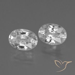 Gemas de Circón Blanco natural de 2.56 ct, Ovalada, VVS