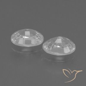 Gemas de Circón Blanco natural de 2.56 ct, Ovalada, VVS