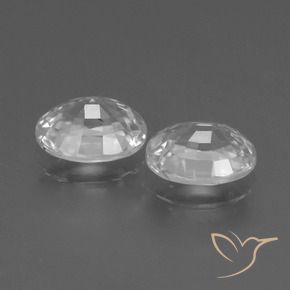 Gemas de Circón Blanco natural de 2.69 ct, Ovalada, VVS-VS