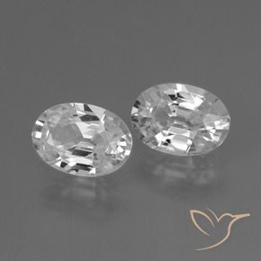 Gemas de Circón Blanco natural de 2.30 ct, Ovalada, VVS