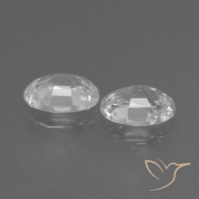 Gemas de Circón Blanco natural de 2.30 ct, Ovalada, VVS