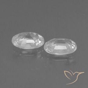 Gemas de Circón Blanco natural de 2.03 ct, Ovalada, VS