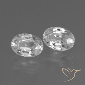 Gemas de Circón Blanco natural de 2.61 ct, Ovalada, VS
