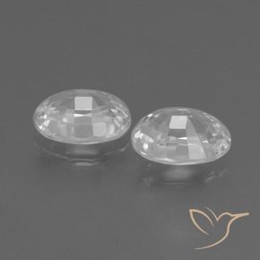 Gemas de Circón Blanco natural de 2.61 ct, Ovalada, VS