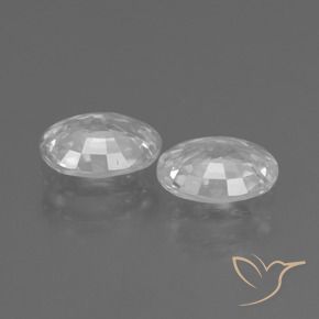 Gemas de Circón Blanco natural de 2.27 ct, Ovalada, VVS