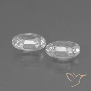 Gemas de Circón Blanco natural de 2.10 ct, Ovalada, VVS-VS