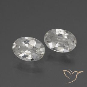 Gemas de Circón Blanco natural de 2.12 ct, Ovalada, VVS-VS
