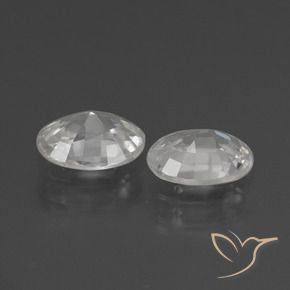Gemas de Circón Blanco natural de 2.07 ct, Ovalada, VS