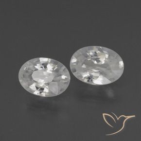 Gemas de Circón Blanco natural de 2.17 ct, Ovalada, VS