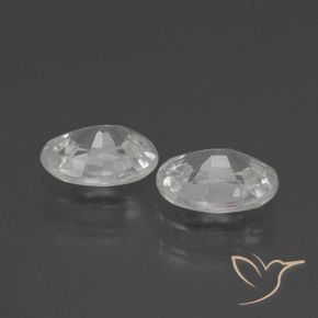 Gemas de Circón Blanco natural de 2.17 ct, Ovalada, VS