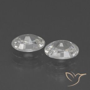 Gemas de Circón Blanco natural de 2.36 ct, Ovalada, VVS