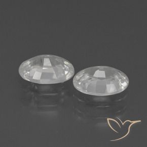 Gemas de Circón Blanco natural de 2.22 ct, Ovalada, VVS-VS