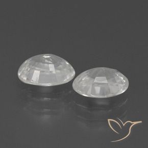 Gemas de Circón Blanco natural de 2.54 ct, Ovalada, VS