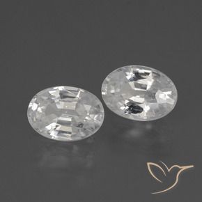 Gemas de Circón Blanco natural de 2.52 ct, Ovalada, VS