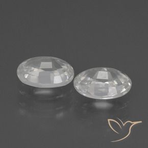 Gemas de Circón Blanco natural de 2.52 ct, Ovalada, VS