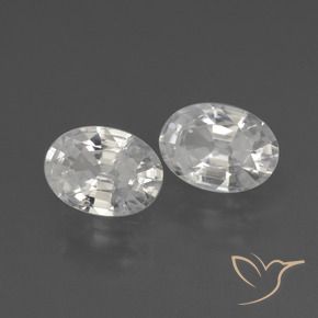 Gemas de Circón Blanco natural de 2.20 ct, Ovalada, VS
