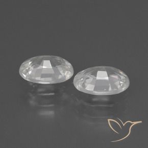 Gemas de Circón Blanco natural de 2.20 ct, Ovalada, VS