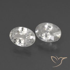Gemas de Circón Blanco natural de 2.19 ct, Ovalada, VS