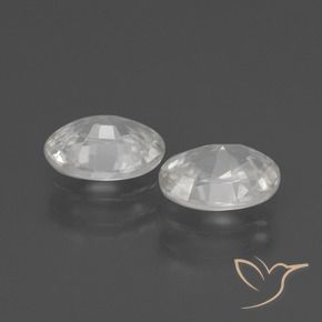 Gemas de Circón Blanco natural de 2.19 ct, Ovalada, VS