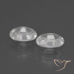 Gemas de Circón Blanco natural de 2.28 ct, Ovalada, VVS
