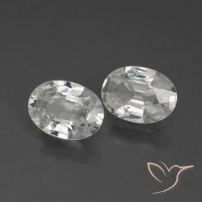 Gemas de Circón Blanco natural de 2.13 ct, Ovalada, VVS-VS