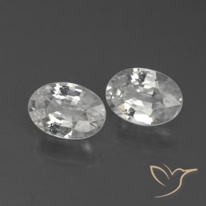 Gemas de Circón Blanco natural de 2.06 ct, Ovalada, VS