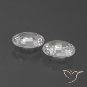 Gemas de Circón Blanco natural de 2.06 ct, Ovalada, VS