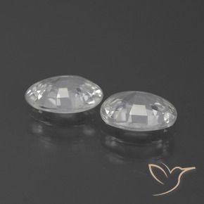 Gemas de Circón Blanco natural de 2.16 ct, Ovalada, VVS